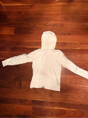 American Eagle Super Soft White Hooded Pullover Hoodie – Men’s S/P (Small)